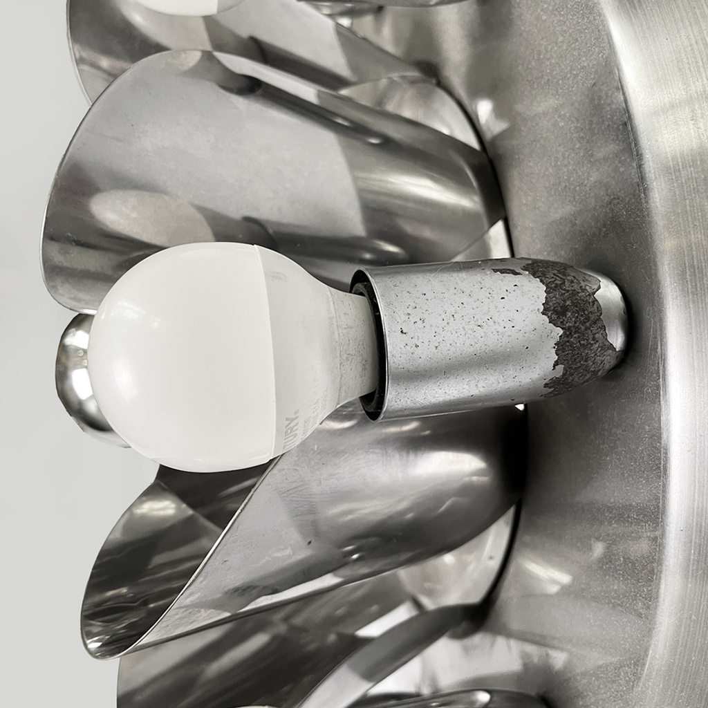 Applique in acciaio, 1970 ca.