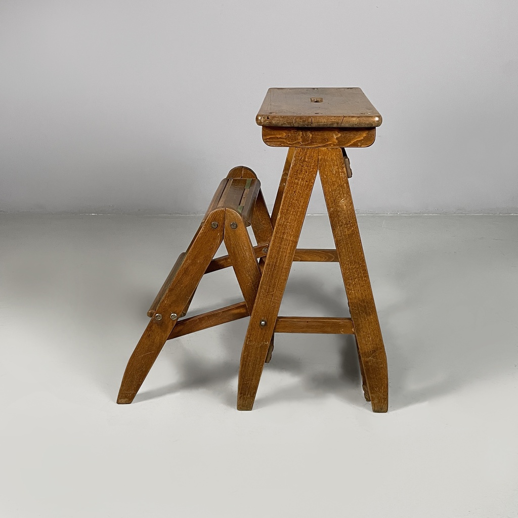 Sgabello scala in legno, 1930 ca.