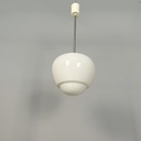 Lampadario in vetro opalino, 1970 ca.