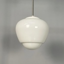 Lampadario in vetro opalino, 1970 ca.