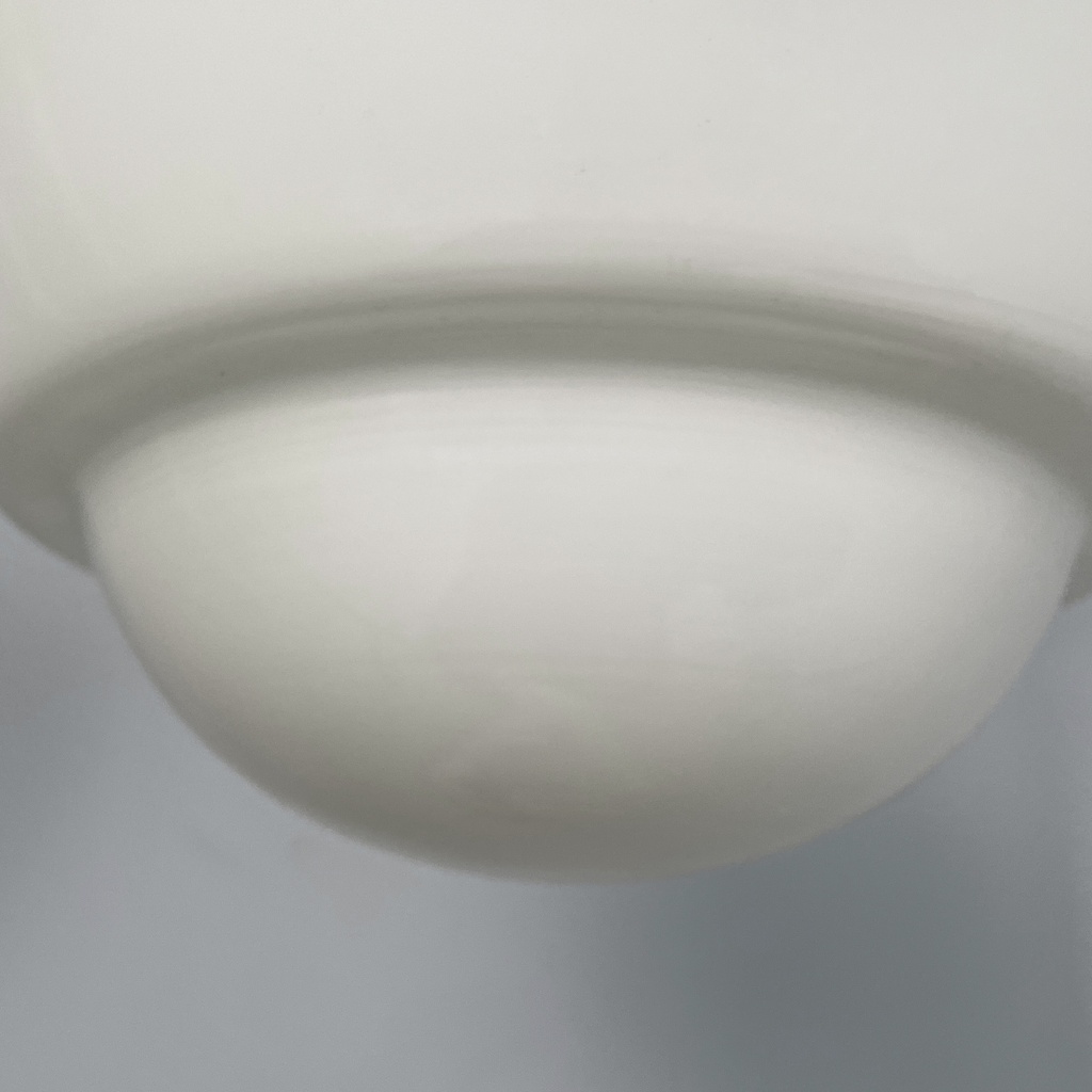 Lampadario in vetro opalino, 1970 ca.