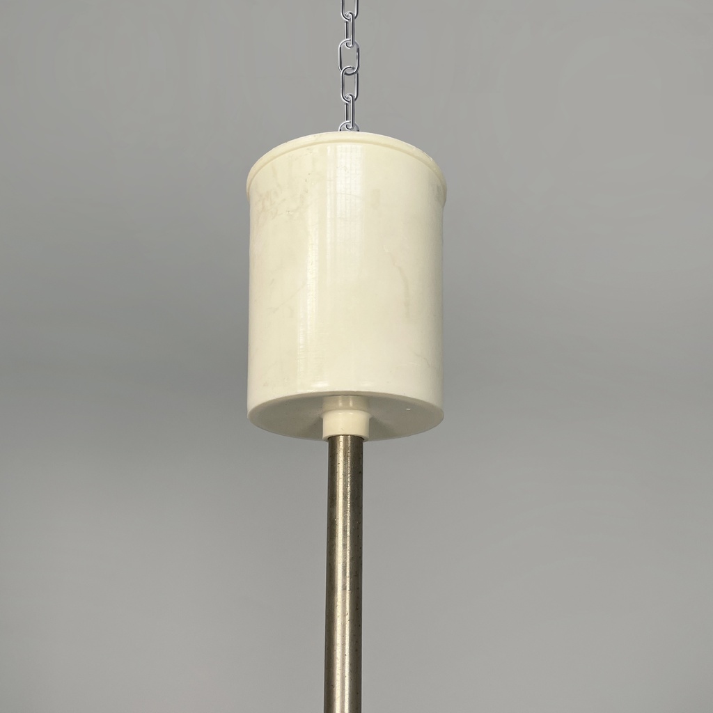Lampadario in vetro opalino, 1970 ca.