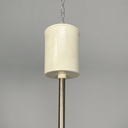 Lampadario in vetro opalino, 1970 ca.