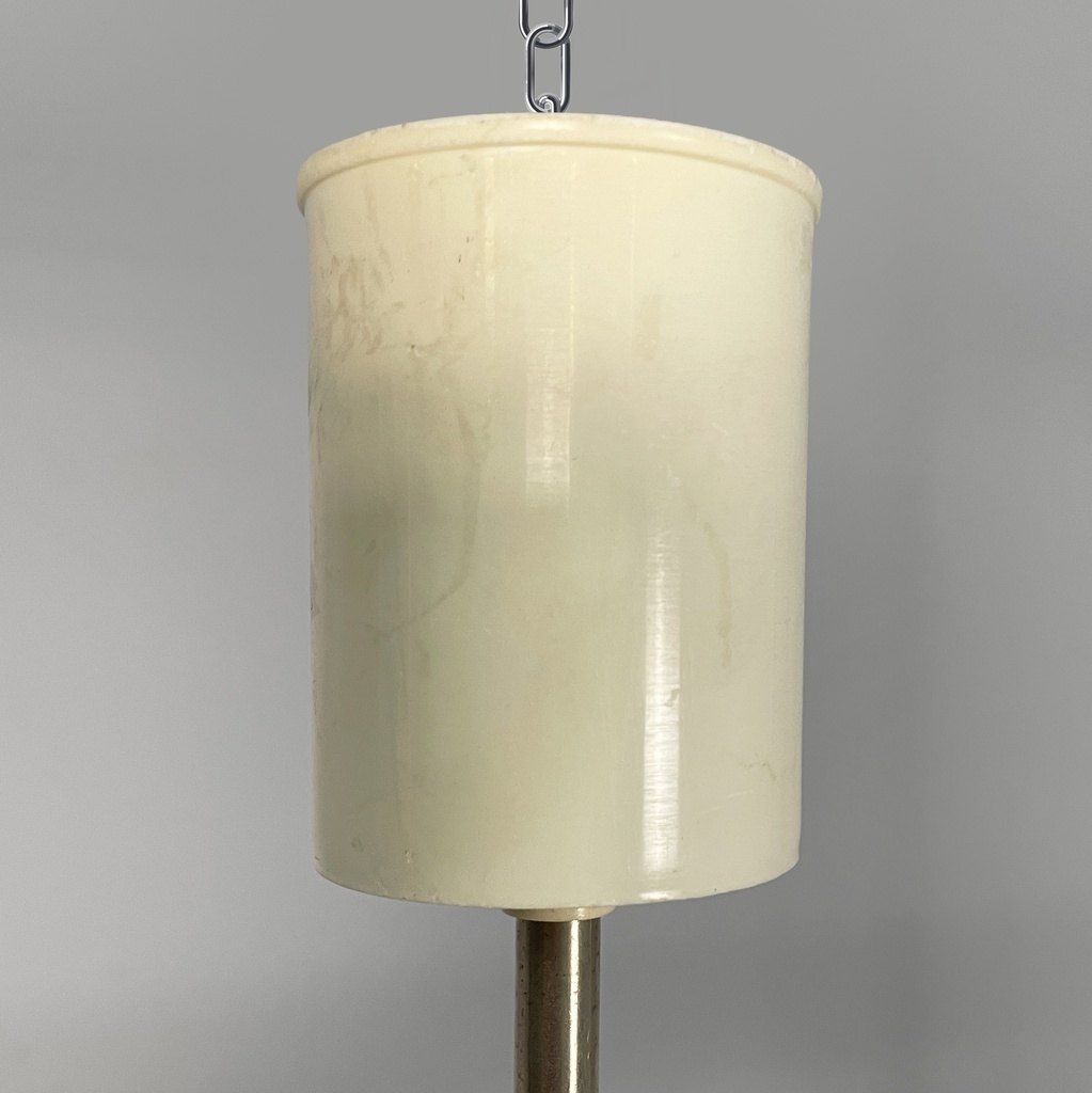 Lampadario in vetro opalino, 1970 ca.