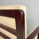 Poltrona in legno e tessuto beige, 1930 ca.