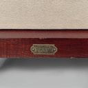 Poltrona in legno e tessuto beige, 1930 ca.