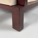 Poltrona in legno e tessuto beige, 1930 ca.