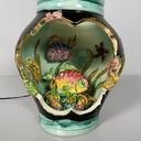 Lampada da tavolo in ceramica smaltata, 1950 ca.