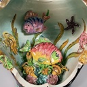 Lampada da tavolo in ceramica smaltata, 1950 ca.