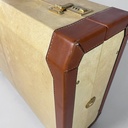 Valigia in pelle beige e marrone, 1960 ca.