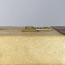 Valigia in pelle beige e marrone, 1960 ca.