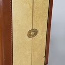 Valigia in pelle beige e marrone, 1960 ca.