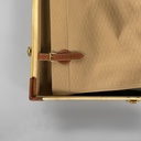 Valigia in pelle beige e marrone, 1960 ca.