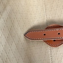 Valigia in pelle beige e marrone, 1960 ca.