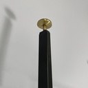 Libreria in legno, metallo nero e ottone, 1960 ca.