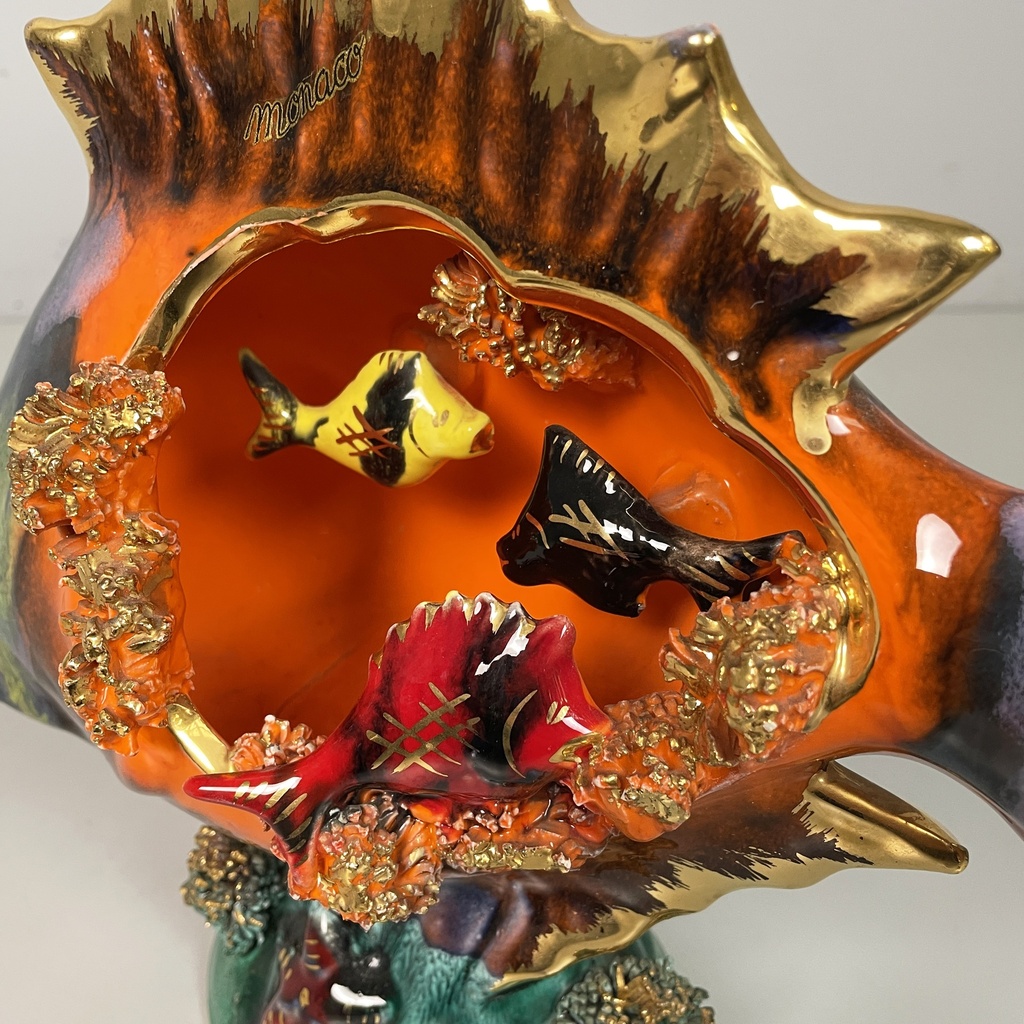 Scultura a forma di pesce in ceramica, 1950 ca.