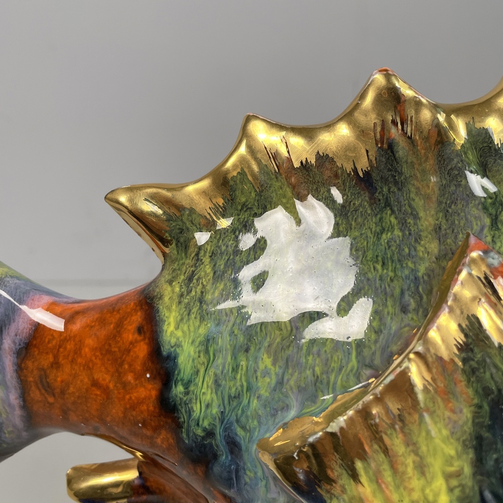 Scultura a forma di pesce in ceramica, 1950 ca.