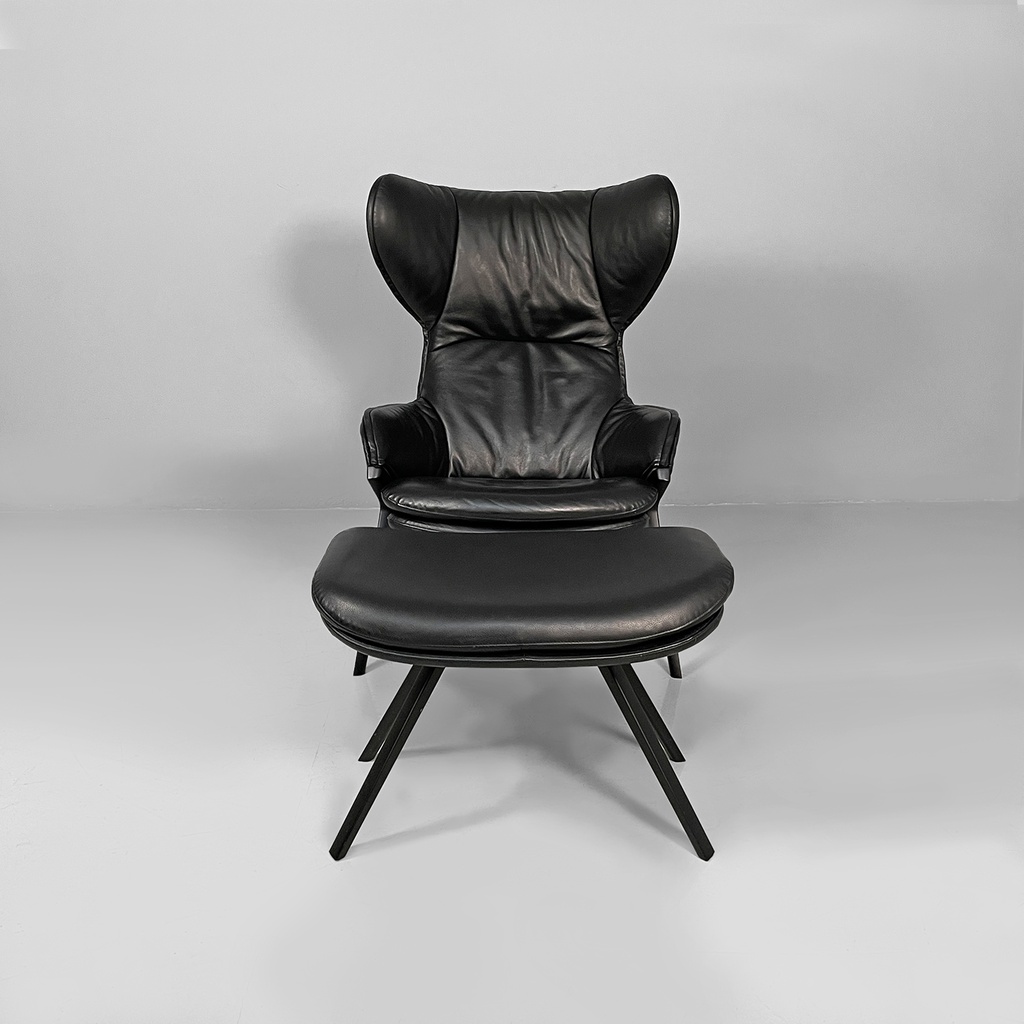 Poltrona con pouf P22 di Patrick Norguet per Cassina, 2010 ca. 