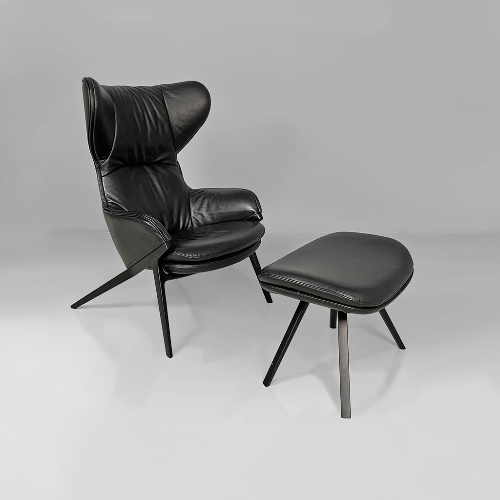 Poltrona con pouf P22 di Patrick Norguet per Cassina, 2010 ca. 