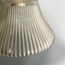 Lampada da parete in ottone e vetro, 1940 ca.