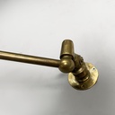 Lampada da parete in ottone e vetro, 1940 ca.