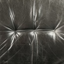 Poltrona da ufficio in pelle nera e metallo, 1980 ca.