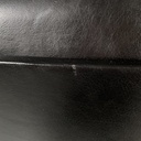 Poltrona da ufficio in pelle nera e metallo, 1980 ca.