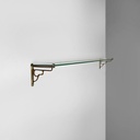 Mensola in vetro e ottone, 1930 ca.