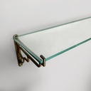 Mensola in vetro e ottone, 1930 ca.