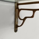 Mensola in vetro e ottone, 1930 ca.