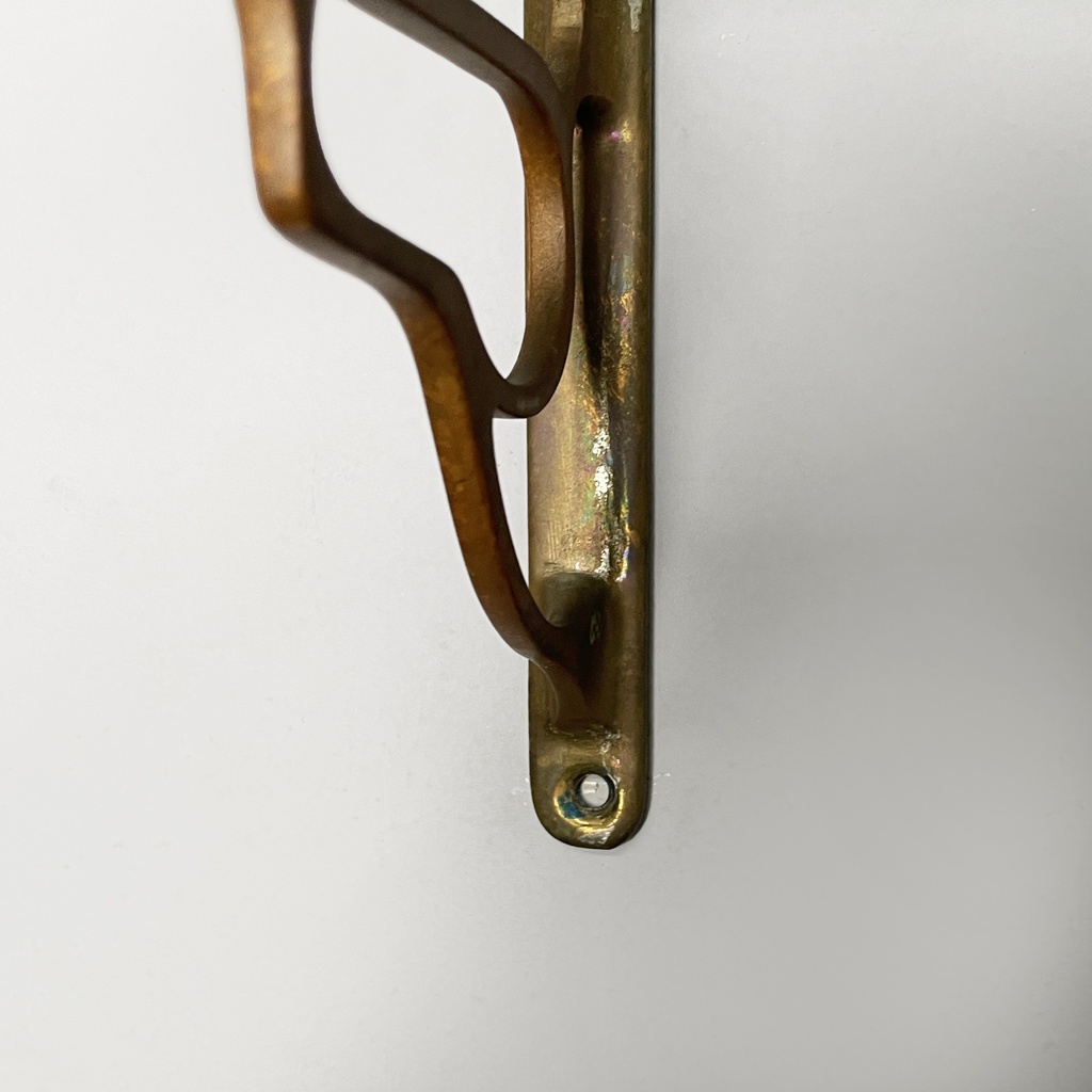 Mensola in vetro e ottone, 1930 ca.