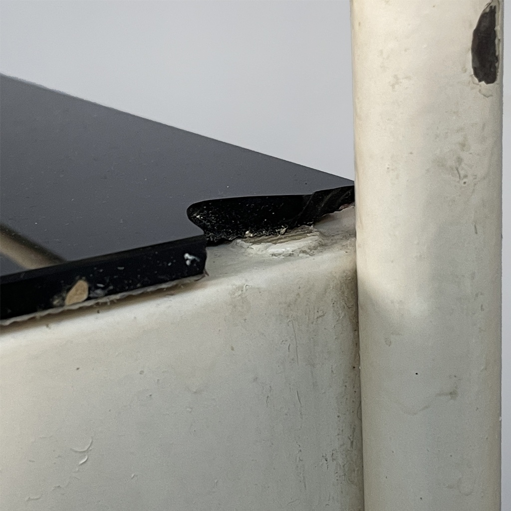 Sideboard in ferro e vetro, 1940 ca.