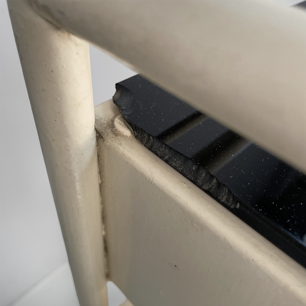 Sideboard in ferro e vetro, 1940 ca.