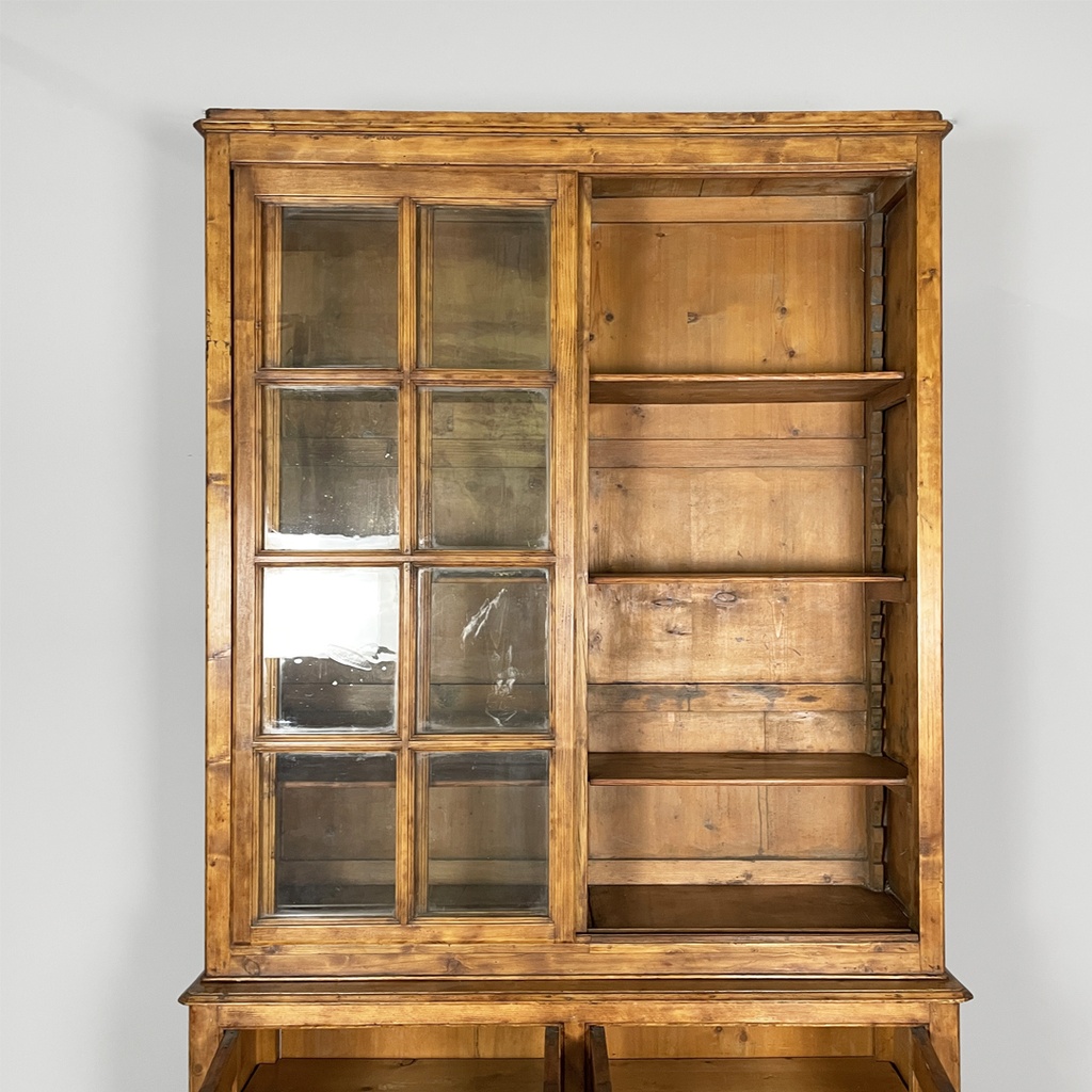 Credenza in legno e vetro, 1930 ca. 