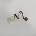 Applique in ottone e vetro, 1930 ca.