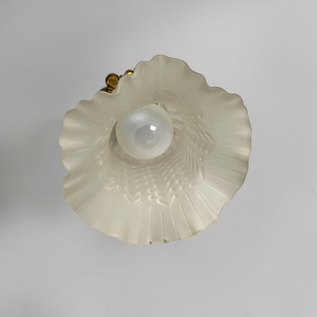 Applique in ottone e vetro, 1930 ca.