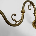 Applique in ottone e vetro, 1930 ca.