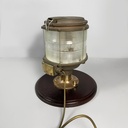 Lampada da nave in legno, vetro e metallo, 1950 ca.