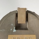 Lampada da nave in legno, vetro e metallo, 1950 ca.