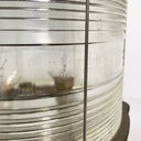 Lampada da nave in legno, vetro e metallo, 1950 ca.