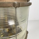 Lampada da nave in legno, vetro e metallo, 1950 ca.