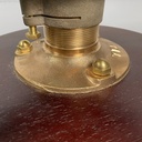 Lampada da nave in legno, vetro e metallo, 1950 ca.