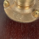 Lampada da nave in legno, vetro e metallo, 1950 ca.