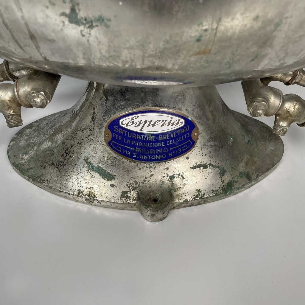 Distributore di selz in acciaio, 1930 ca.