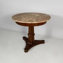 Tavolo da pranzo in legno e marmo, 1930 ca. 