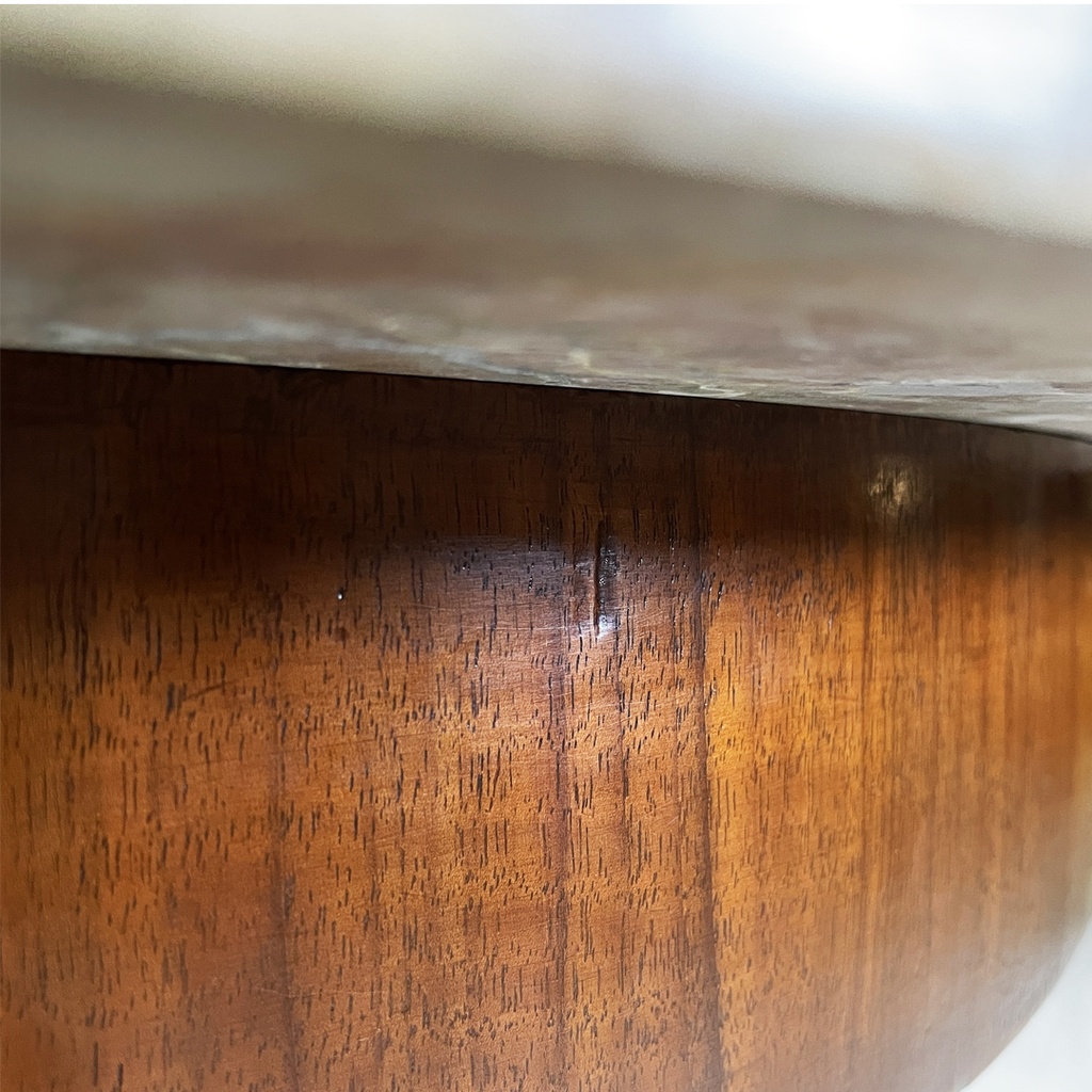 Tavolo da pranzo in legno e marmo, 1930 ca. 