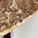 Tavolo da pranzo in legno e marmo, 1930 ca. 