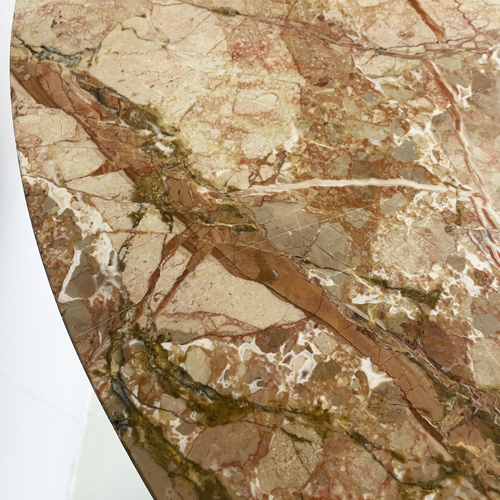 Tavolo da pranzo in legno e marmo, 1930 ca. 