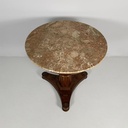 Tavolo da pranzo in legno e marmo, 1930 ca. 