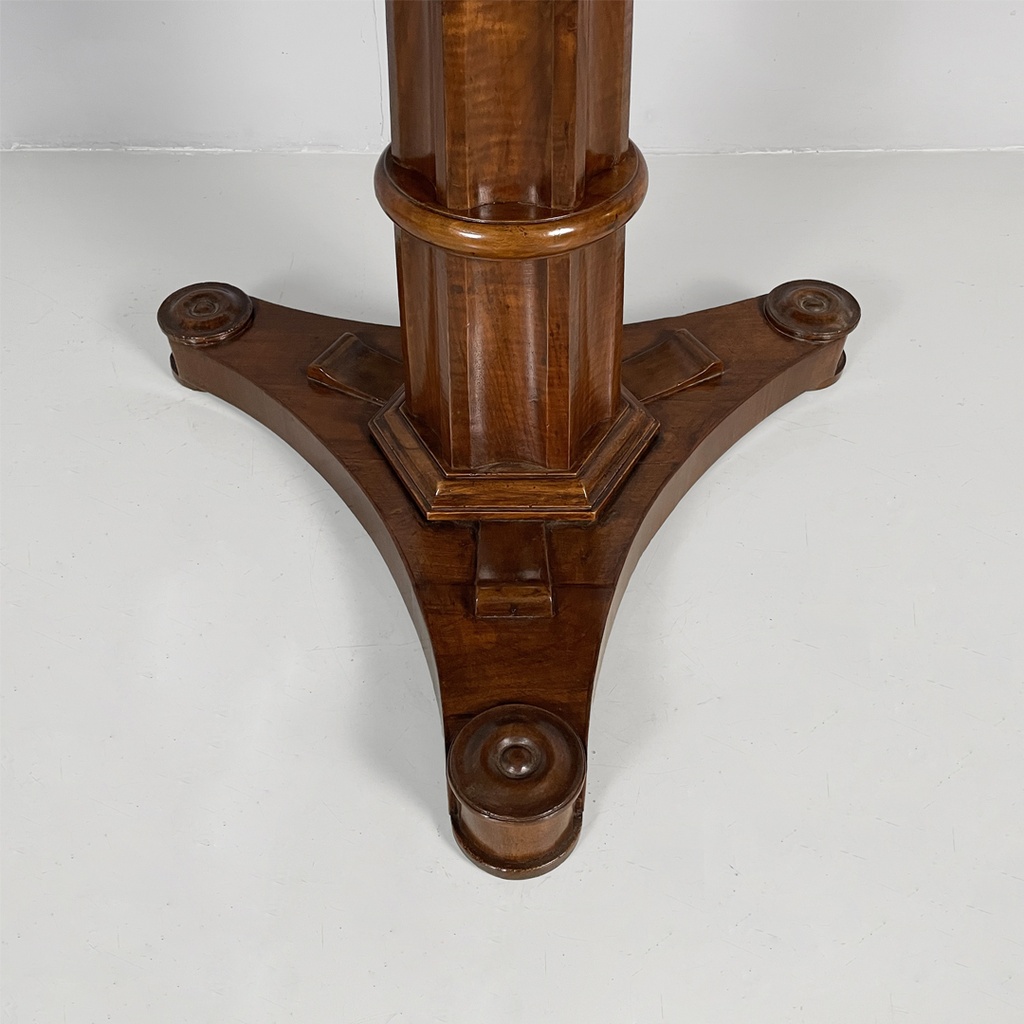 Tavolo da pranzo in legno e marmo, 1930 ca. 